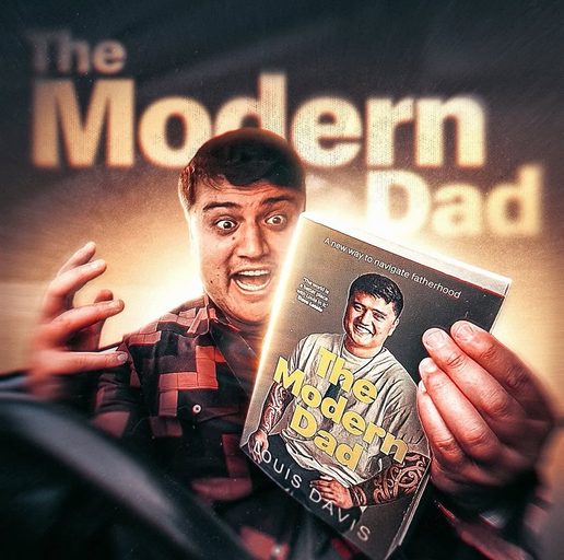 Louis Davis with his book The Modern Dad