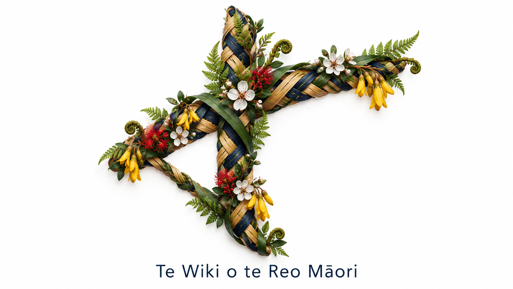 Te Wiki o te Reo Maori - the WeAreTENZING T woven from harakeke with native flowers and ferns